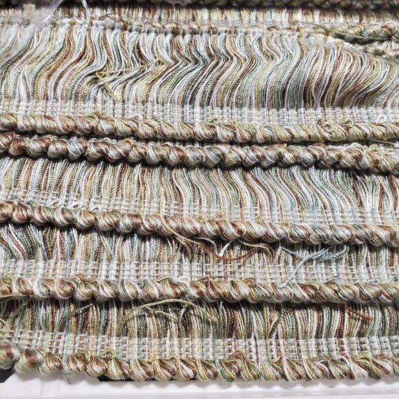 Stout Textiles 6.3 Yard 1251 Brush Fringe 2.25" Corded Header Trim Discontinued - Picture 4 of 10